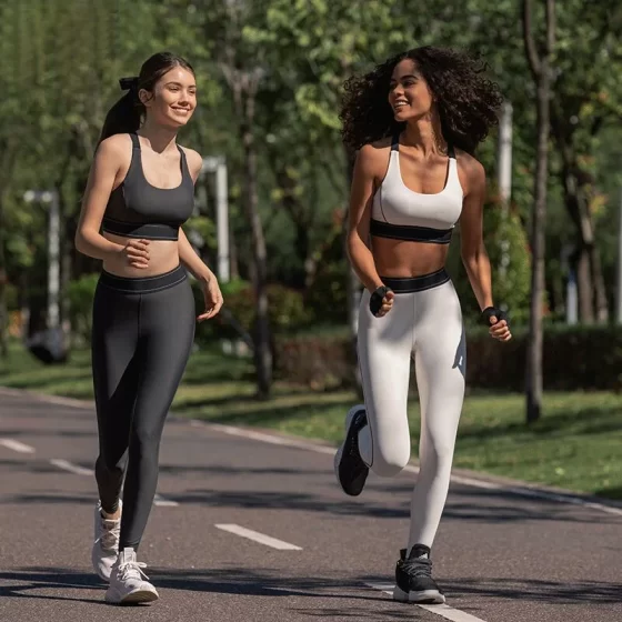 Legging Sukan Blok Warna untuk Latihan Latihan Larian Yoga Wanita