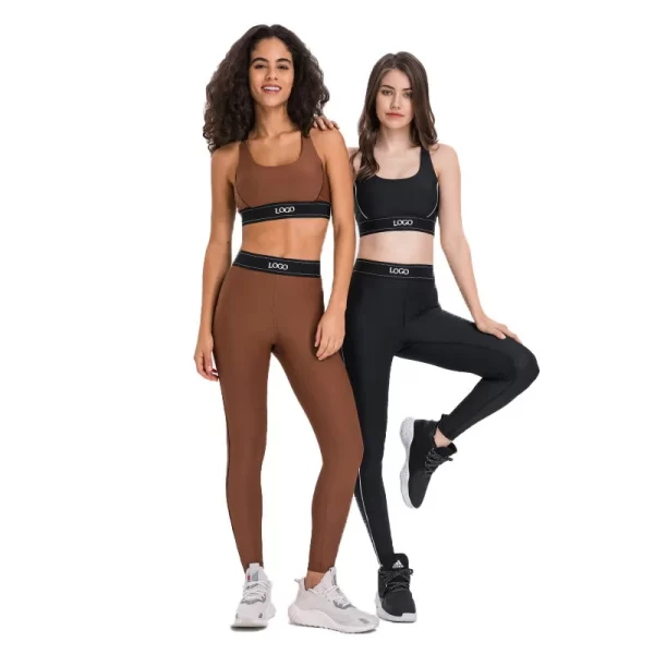 Farbblock-Sport-Leggings für Damen, Yoga, Laufen, Workout, Training