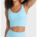 Womens Workout Crop Tank Top Build w Removable Padded Bra (15)