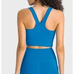 Evrlue Pro Ruched V-neck Longline Sports Bra (5)