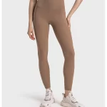 High Waisted Ribbed Workout Leggings with Pockets No Front Seam (24)