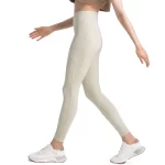 High Waisted Ribbed Workout Leggings with Pockets No Front Seam (7)