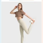 High Waisted Ribbed Workout Leggings with Pockets No Front Seam (9)