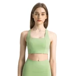 Racerback sportbeha met vast kussentje voor hardlopen in de sportschool