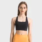 One Piece Racer Back Sports Bra with Fixed Pad (18)