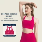 One Piece Racer Back Sports Bra with Fixed Pad (3)