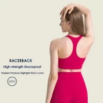 One Piece Racer Back Sports Bra with Fixed Pad (4)