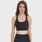 Hochwirksamer Kontrast-Sport-BH für Damen mit verstellbaren Schulterträgern (17)