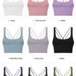 Women’s Longline Strappy Cross Back Sports Bra (10)