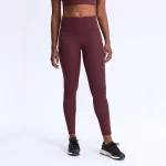 Women’s Running Leggings with Phone Pocket Deep Crimson (6)