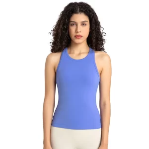 Snug fit racerback workout tank top for women