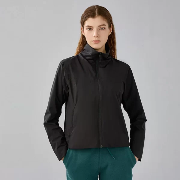 Προσαρμοσμένο τζάκετ βροχής Αντιανεμικό κουκούλα με φλις επένδυση