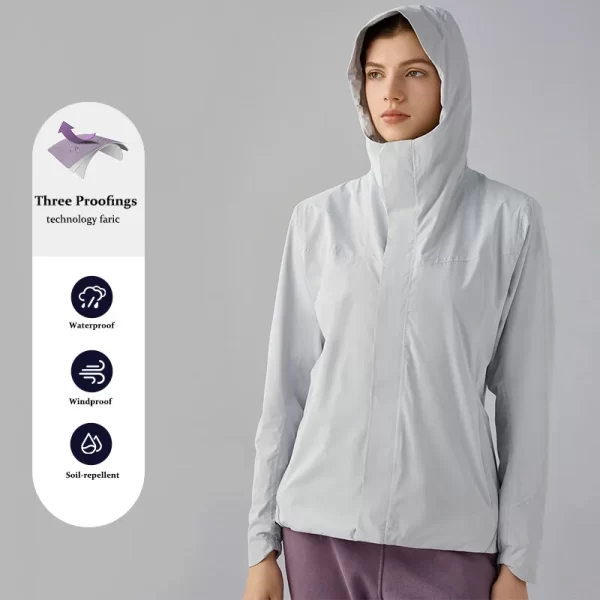 womens fleece lined rain jacket with hood