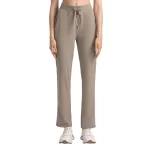 Pantalon de survêtement à jambe droite avec poches pour femme (1)