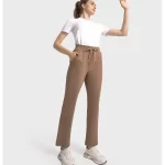 Pantalon de survêtement à jambe droite avec poches pour femme (13)