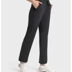 Pantalon de survêtement à jambe droite avec poches pour femme (23)