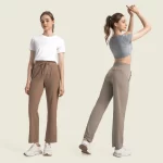 Pantalon de survêtement à jambe droite avec poches pour femme (4)