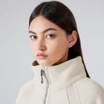 Kanguru Cepli, Üstün Sıcaklık Sağlayan Yarım Fermuarlı Pamuklu Kadın Kazak (17)