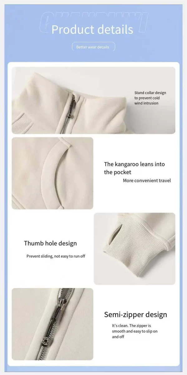 Kadın Pamuklu Yarım Fermuarlı Kazak