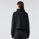 Kanguru Cepli, Üstün Sıcaklık Sağlayan Yarım Fermuarlı Pamuklu Kadın Kazak (7)