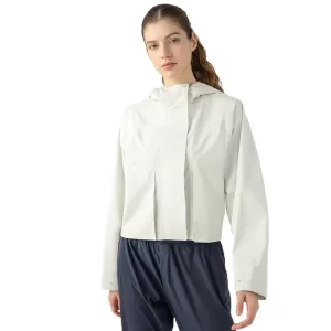 Jaket hujan tersuai wanita dengan logo syarikat anda