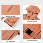 Women’s Waterproof Trench Coat with Hood (5)