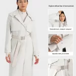 Women’s Waterproof Trench Coat with Hood (8)