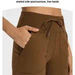 Women’s Wide Leg Yoga Pants with Pockets Drawstring (16)