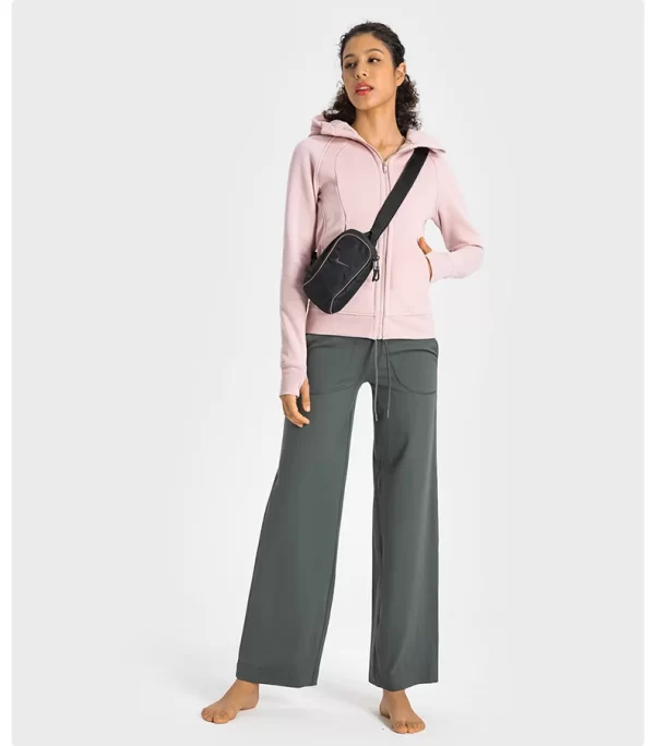 Kadınlar için Cepli ve İpli Dinlenme Pantolonlu Yoga Pantolonları