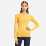 JacquAir Women’s Seamless Wokrout Shirts with Tumble Hole (13)