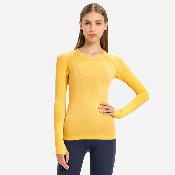 sømløse langærmede T-shirts til kvinder