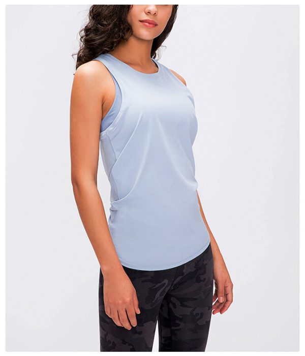 Sleeveless Workout Shirts Womens Open Back Gym Tank Top