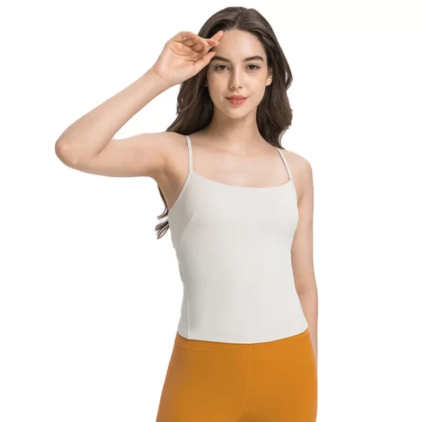 Cami Tank Top Built In Bra for Yoga Workout Running