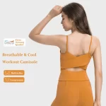 Women’s Cami Sports Bra Spaghetti Strap Tank Top for Yoga Workout Training (5)