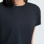 Crop Top Workout Shirts Dames Loose Fit atletisch T-shirt met korte mouwen (10)