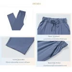 Nylon sporbukser Kvinder lige benbukser med trækkord og lommer (1)