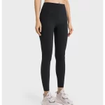 Eén maat voor alle leggings voor dames, geen naad aan de voorkant, hoge taille gymleggings (15)