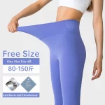 Eén maat voor alle leggings voor dames, geen naad aan de voorkant, hoge taille gymleggings (20)