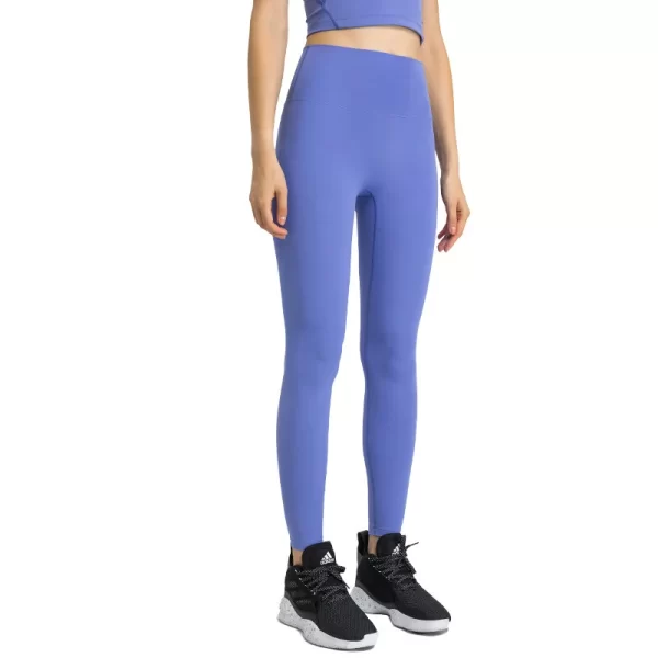 Eén maat voor alle leggings voor dames, geen naad aan de voorkant, hoge taille gymleggings