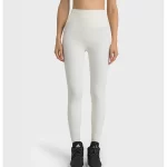 Eén maat voor alle leggings voor dames, geen naad aan de voorkant, hoge taille gymleggings (7)