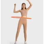 Eén maat voor alle leggings voor dames, geen naad aan de voorkant, hoge taille gymleggings (9)