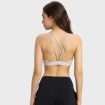 Women’s Criss Cross Sports Bra with Removable Pads (19)
