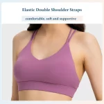 Women’s Criss Cross Sports Bra with Removable Pads (2)