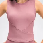 Réservoir d'entraînement côtelé pour femmes (22)