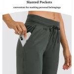 Wholesale Custom High Quality Drawstring Elastic Waistband Track Yoga Jogger Pants (9)