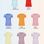 Women’s Seamless Short Sleeve Workout T Shirts Breathable Gym Running Top (23)