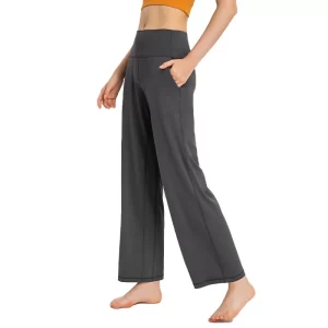 Afslankende lounge yogabroek met wijde pijpen