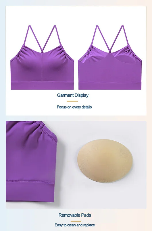 Wholesale Sports Bra with Spaghetti Straps Y Back