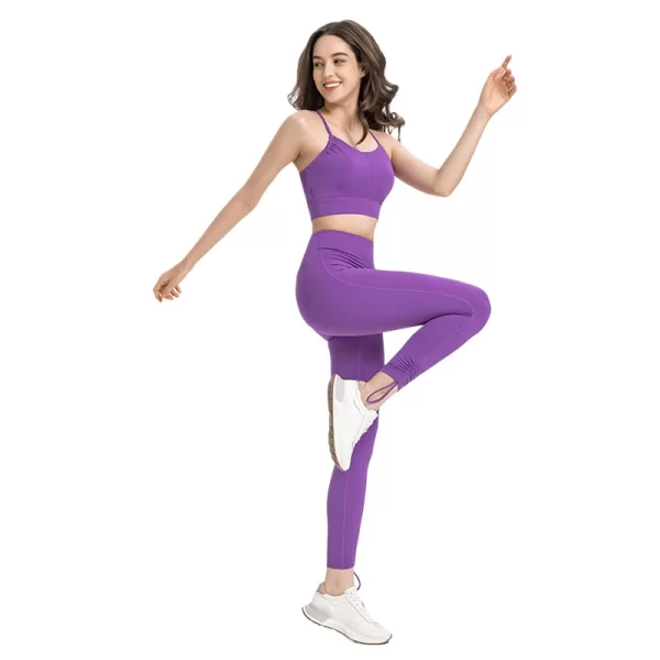 Χονδρικό κολάν για γυναίκες με ψηλόμεσο έλεγχο κοιλιάς Διανομέας παντελονιών γιόγκα με κορδόνια