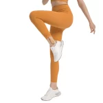 Wholesale Women PA66 Nylon High Waisted Tummy Control Customized Drawstring Yoga Leggings Distributor (14)